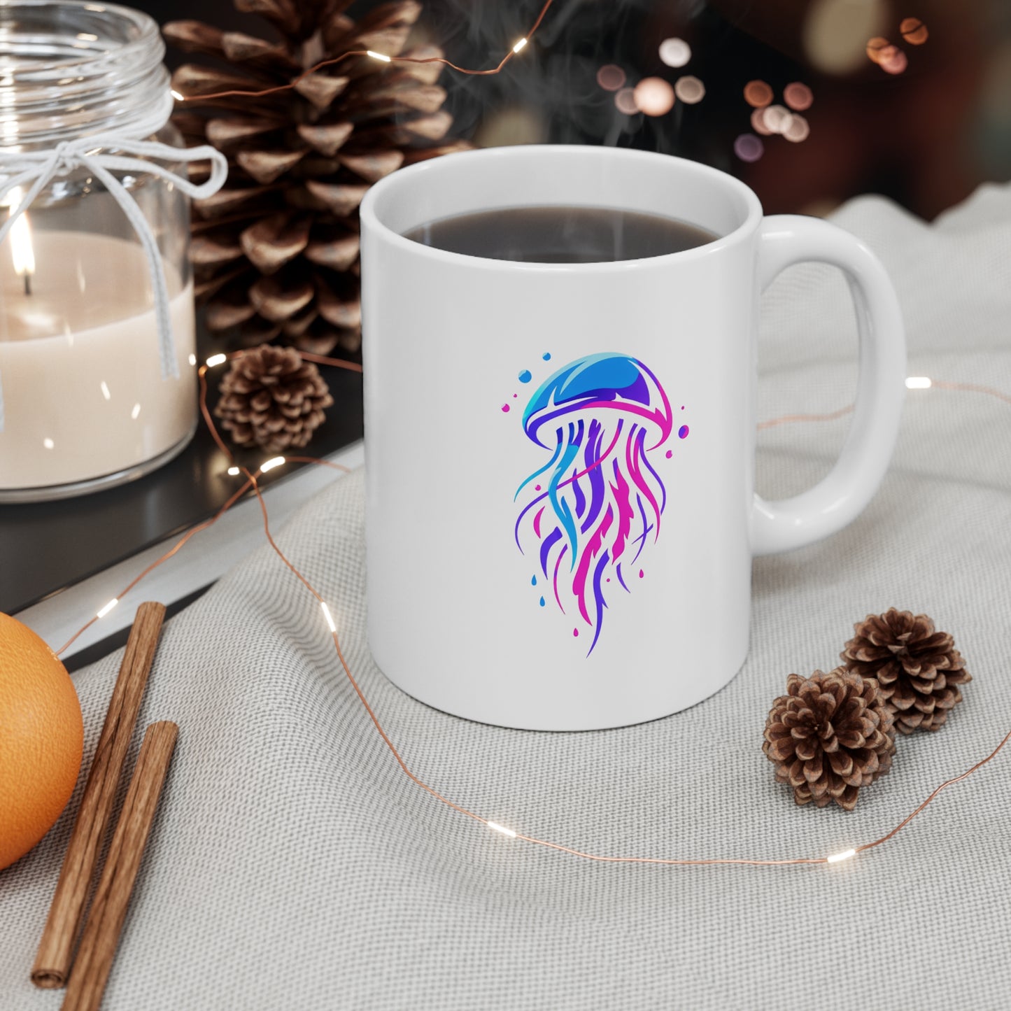 Neon Jellyfish Mug