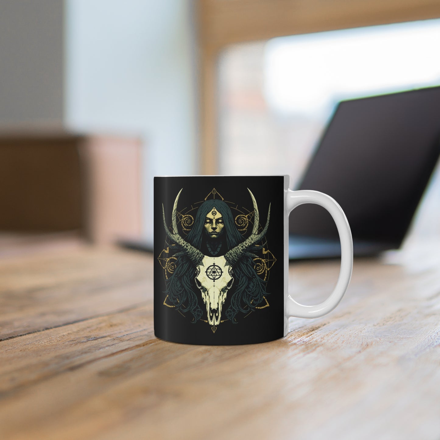 Occult Goat Skull Mug