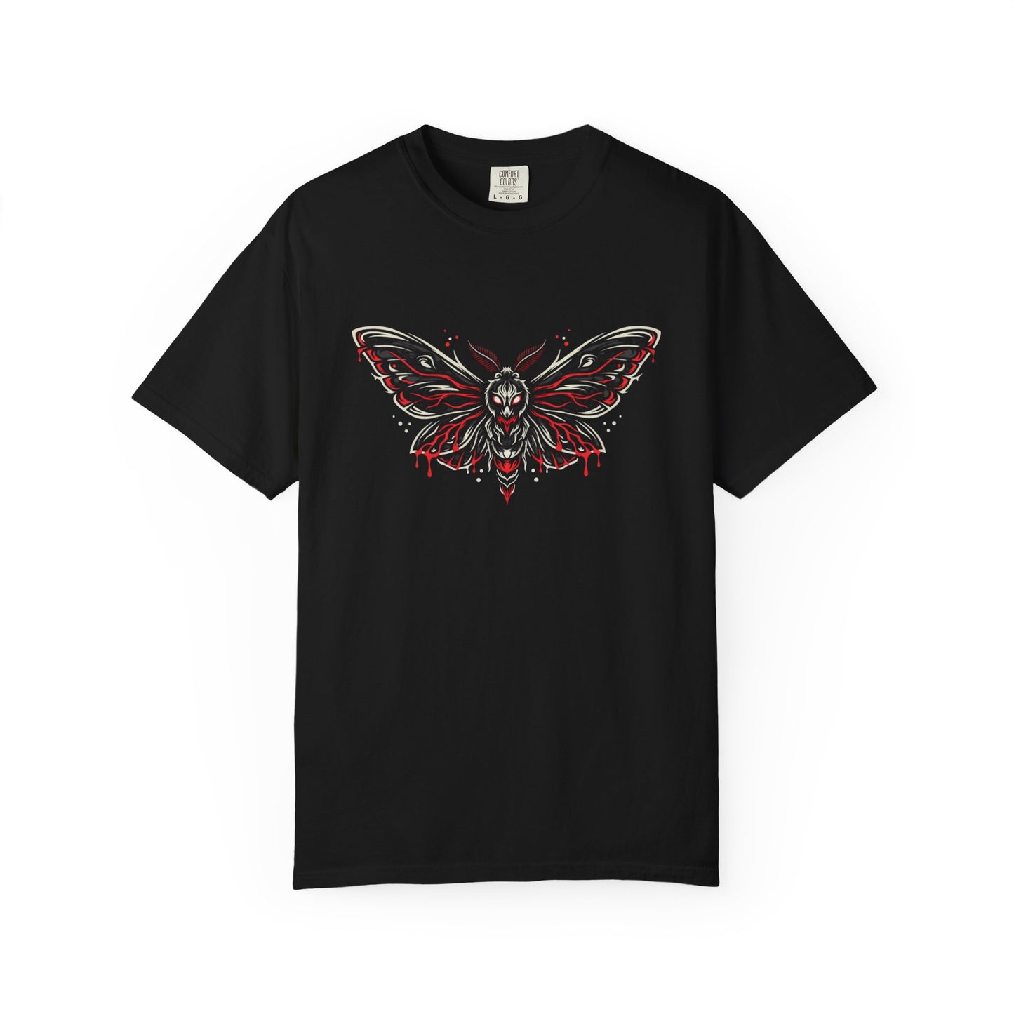Gothic Red & Black Moth (Unisex T-Shirt )