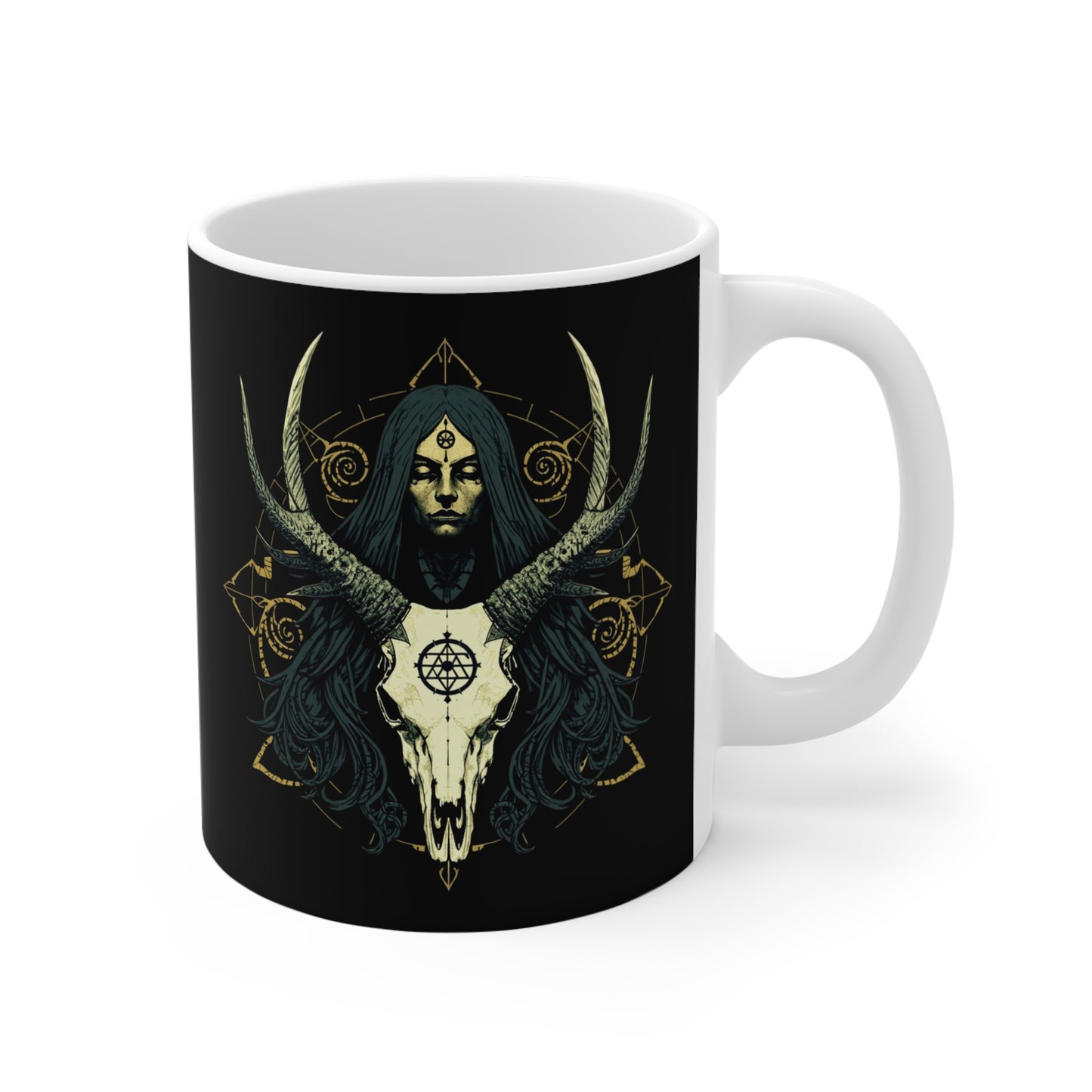 Occult Goat Skull Mug