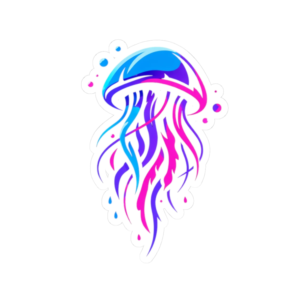 Neon Jellyfish (Kiss-Cut Sticker)