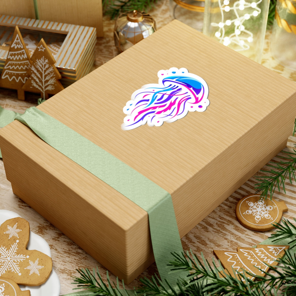 Neon Jellyfish (Kiss-Cut Sticker)