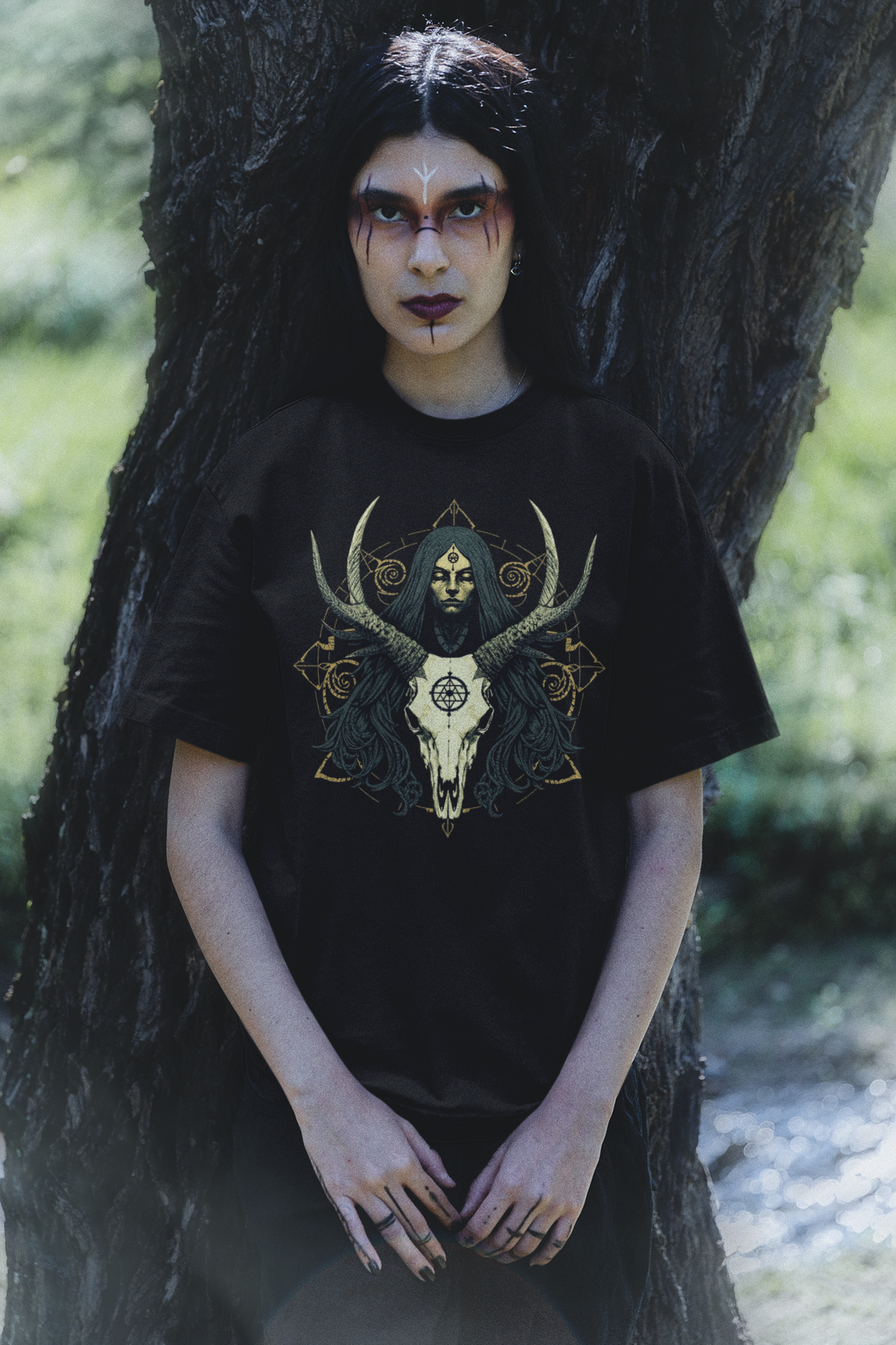 Occult Goat Skull (Unisex T-Shirt)